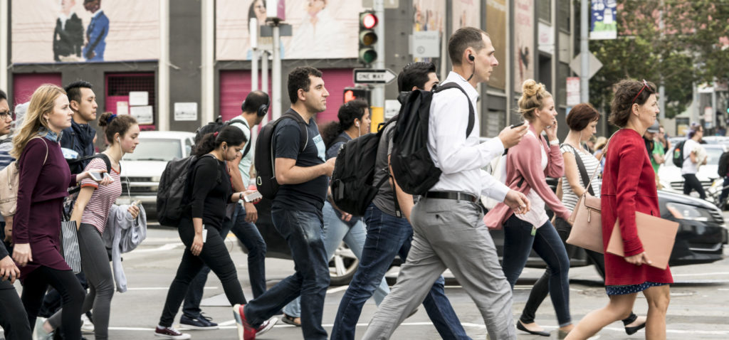 People walking