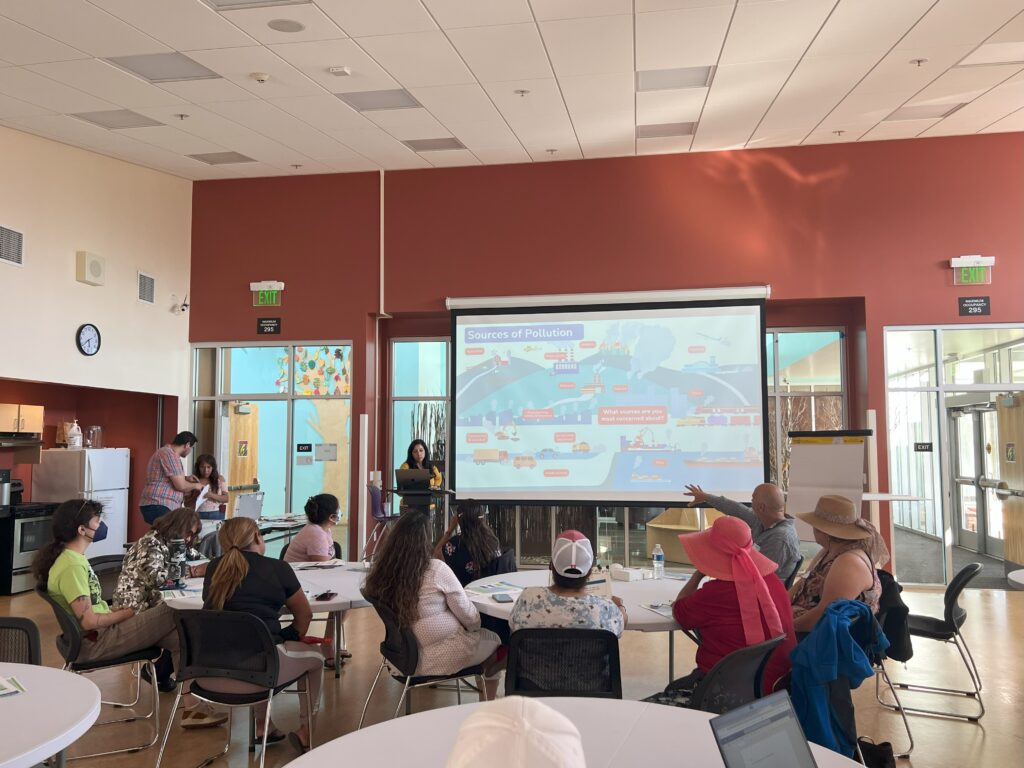 Air quality workshop with community members in San Jose, CA.